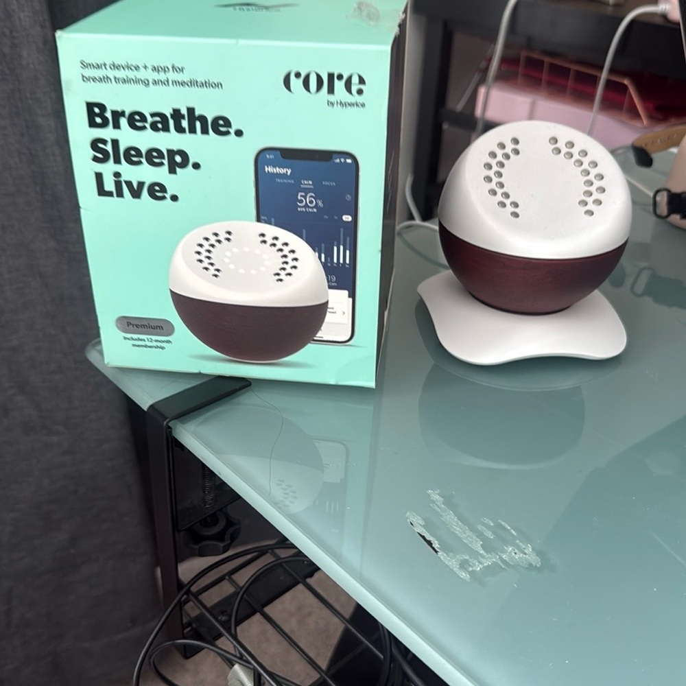 Hyperice Core Meditation & Breathing Trainer - White and Brown